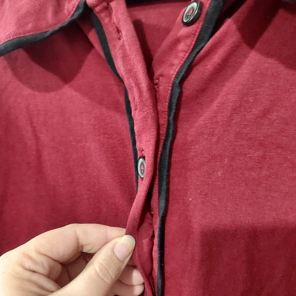 eShakti Contrast Trim Peter Pan Collar Cotton Knit Maxi Dress in Size 3X - 26W - Picture 4 of 10